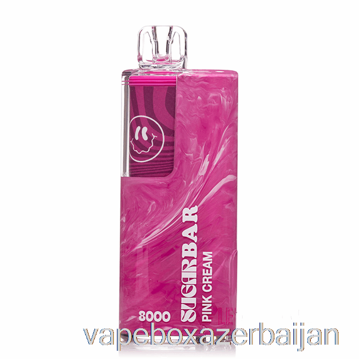 E-Juice Vape Sugar Bar SB8000 0% Zero Nicotine Disposable Pink Cream